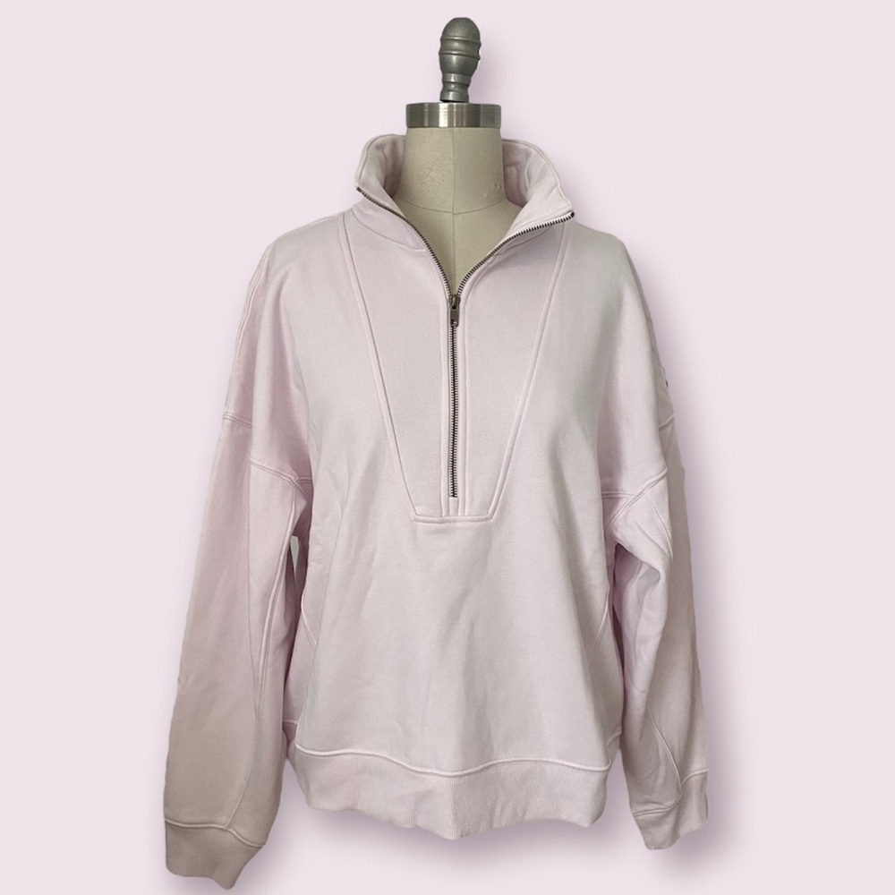 Women’s Half Zipper High Collar Sweater Universal Thread Violet Size XXL